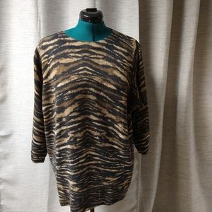 Animal print cashmere sweater  NWOT